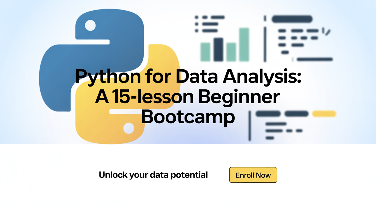 Python for Data Analysis: A 15-Lesson Beginner Bootcamp